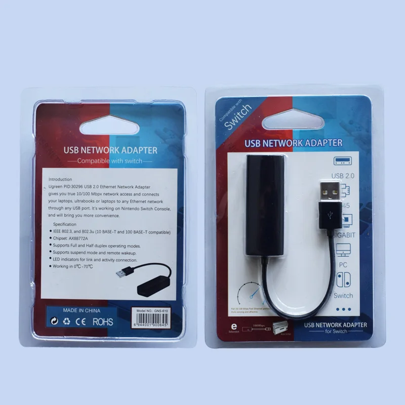 

Nintend Switch/Xiao Mi USB Ethernet Adapter USB 2.0 Network Card for Windows 10/Xiaomi Mi Box 3/Nintendo Switch