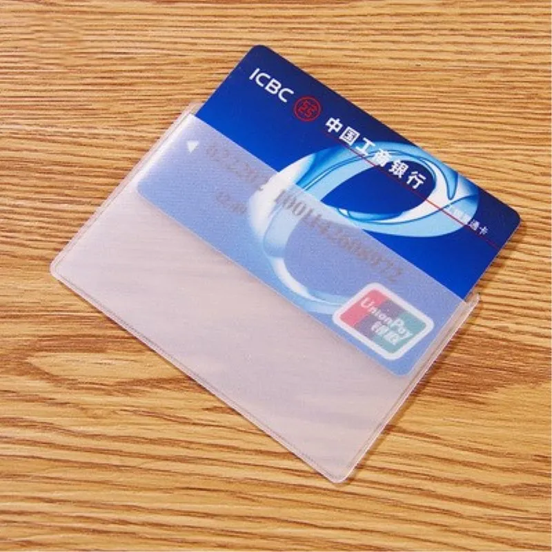 10 шт. пластиковый мягкий идентификационный чехол для кредитной карты рукава прозрачные матовые для стандартных банковских и идентификационных VIP-карт