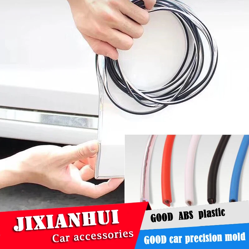 

5M universal Anti Collision Side Door Edge Guard Car Rubber Bumper strip Protection Sticker Strip Seal Strips decorative strip