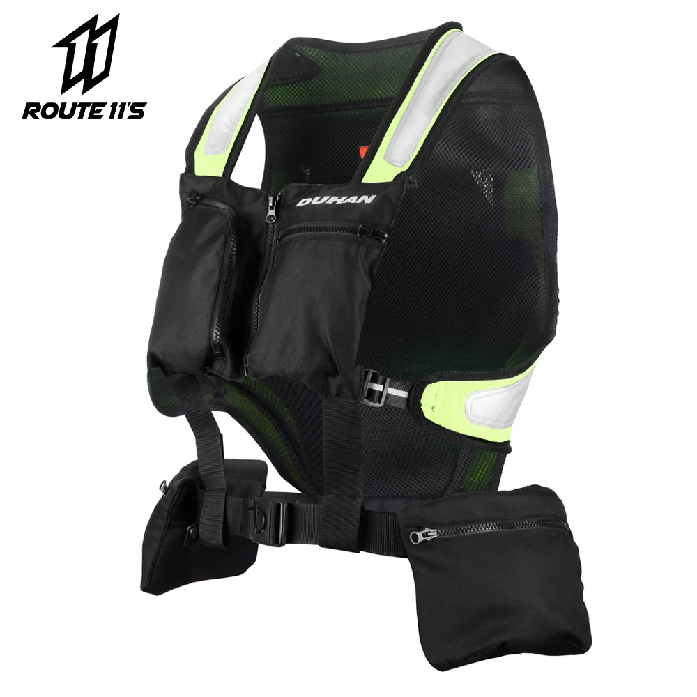 

New DUHAN Motorcycle Reflective Jacket Safety Warning Motorcycle Jacket Protective Back Protection Chaqueta Reflectante