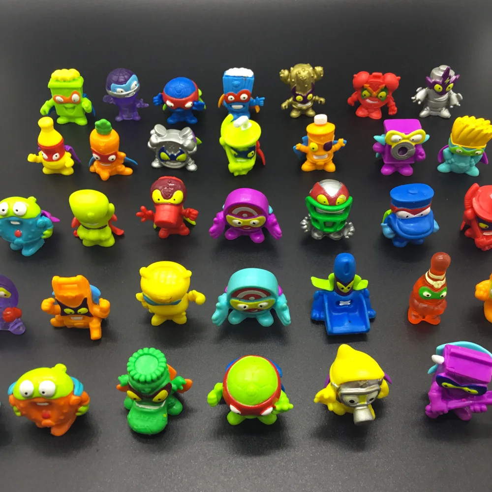 

HOT 25-200Pcs/lot Superzings Anime Trash Dolls Action Figures 3CM Rubber Model Toy Kids Playing Animal Garbage Doll Gift