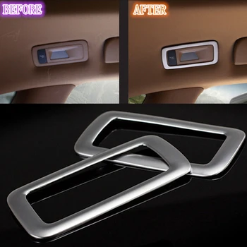 

2X Chrome plate ABS Rear Reading Light Decorate Frame Trim Cover for Porsche Macan 2015-2016