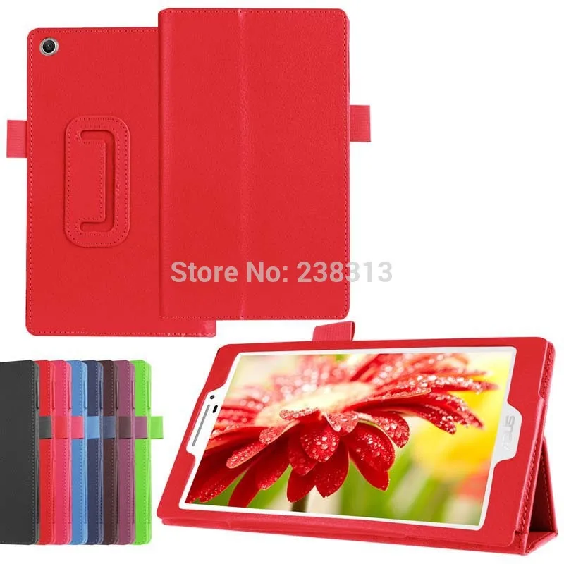 

Slim Folio Stand PU Leather Skin Shell Case Funda Capa Cover For Asus Zenpad 7.0 Z370 Z370C Z370CG P01V Tablet Coque +Film +Pen
