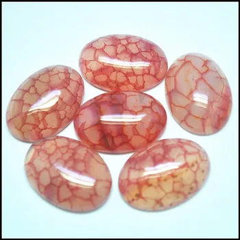 

10pcs nature crack gem stone cabochons agtee stone cabs size 18x25mm oval shape new jasperr picaso green amazonite stone