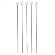 Brosse de nettoyage de paille en acier inoxydable, 5 pièces/lot, livraison gratuite