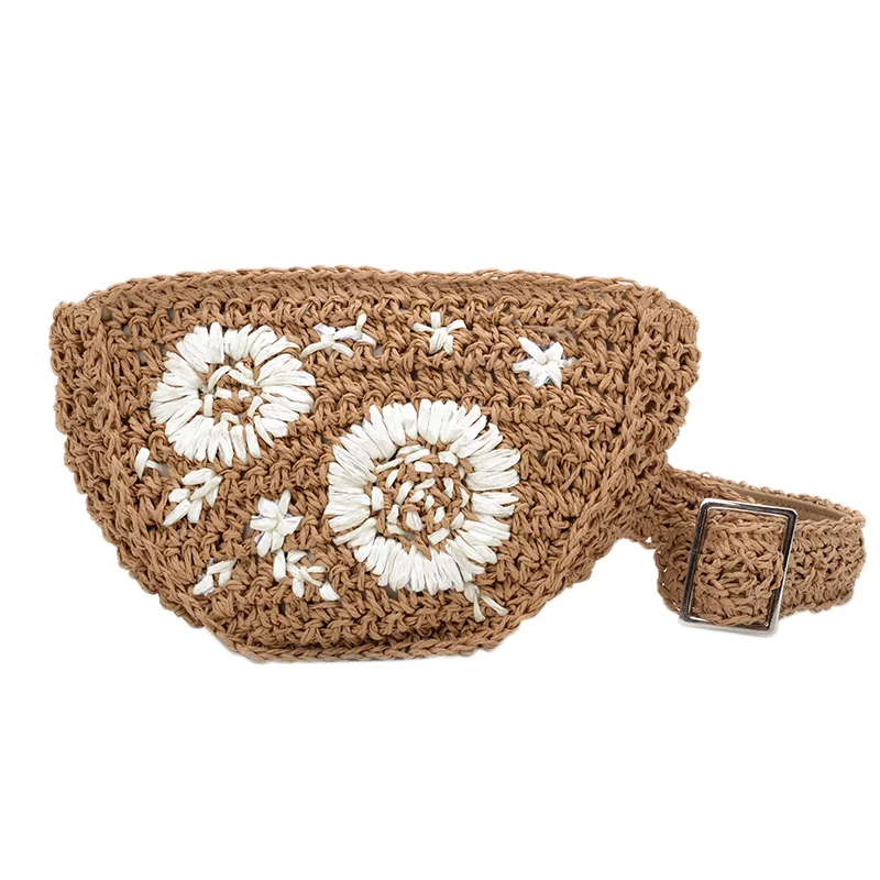 

Funny Packs Straw Flower Straw Waist Pack Men Women Can Be Fitted With Mobile Phone Keys Purse Women Bag