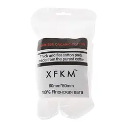 XFKM 10 шт./упак. органический хлопок для XFKM RDA RBA DIY электронная сигарета тепла провода катушки фитиль