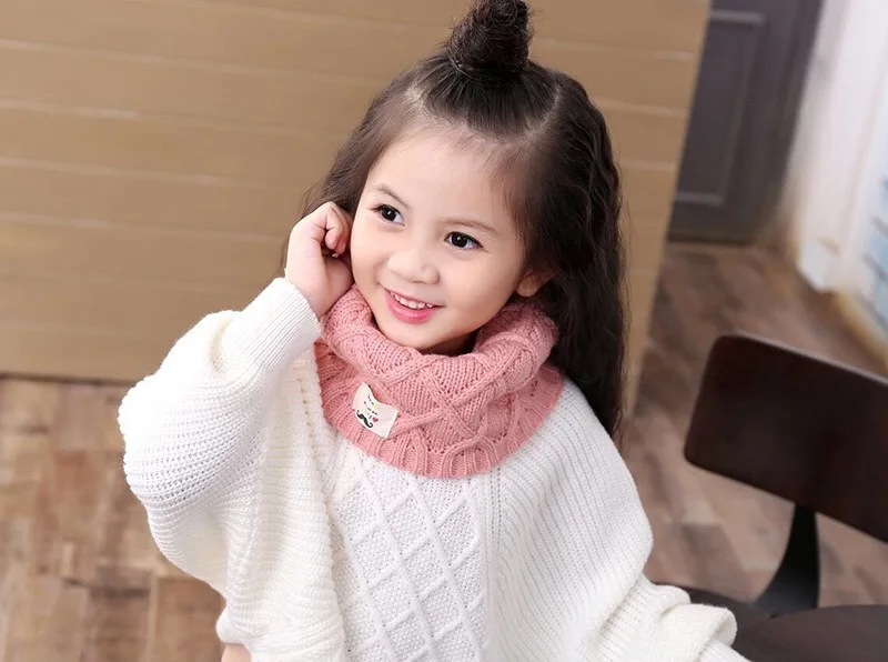 Осень-зима, Детский Теплый вязаный шерстяной шарф высокого качества для мальчиков и девочек, детский шарф