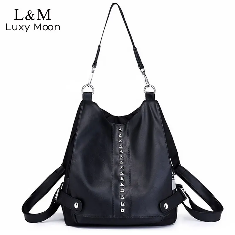 2019 Famous Brand Women Backpacks Fashion Travel Bags Girls School Bags Nylon Soft Leather ...