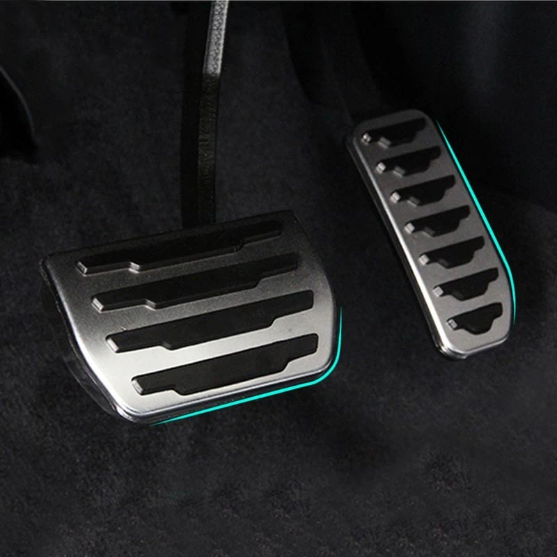 For Freelander 2 2007-2015 AT Car Pedal Brake and Accelerator Pedal Pads Cover Trim