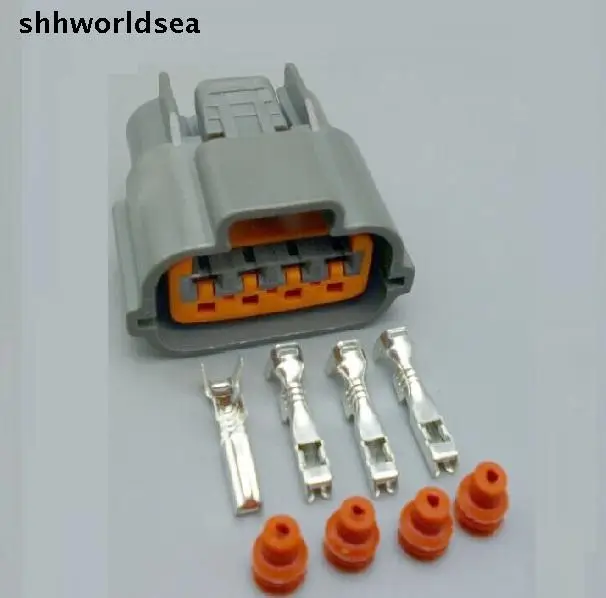

shhworldsea 4 Pin 2.2mm Car Waterproof Electrical connector Auto oxygen sensor plug generator connector 6098-0144 for honda