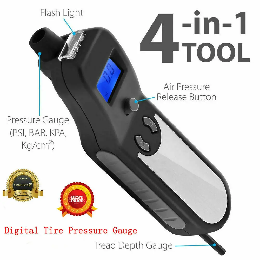 

Tyre Pressure Gauge Tester Digital LCD Measurement Car Motorcycle Bike Van Tool