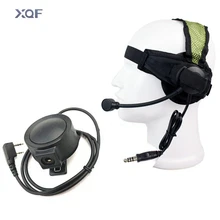 HD02 Tático Bowman Elite II Headset Rádio Com 324 Grande Rodada J Plugue Padrão Para Kenwood Rádio Portátil Walkie Talkie 2 Pin