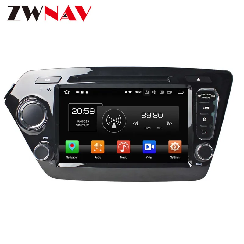 Top 2 Din Android 9.0 4+32GB IPS Screen Car DVD Player GPS Navigation For Kia K2 RIO 2010-2017 Car Radio Multimedia Headunit 6