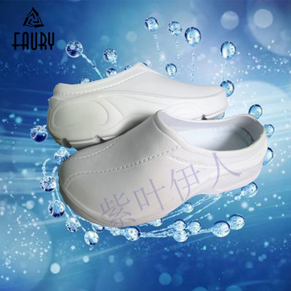 

2019 Chef Shoes Unisex Men Women Anti-Static Dental Hospital Lab Oil Proof Water Proof Waiter Cleaning Protective Slippers