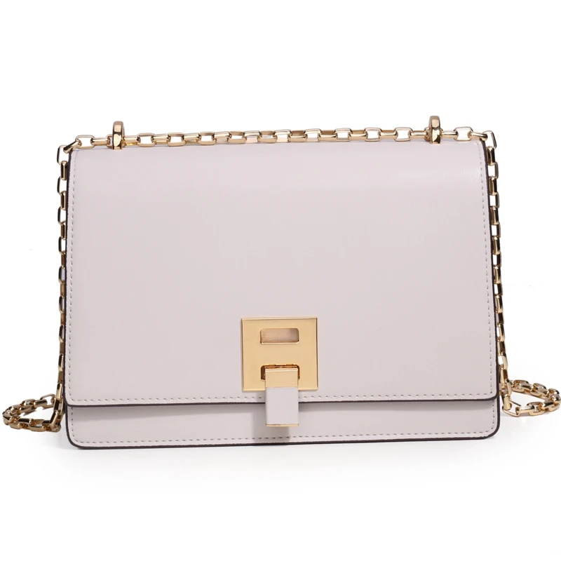 

Women's new wave leather multi-color shoulder Messenger bag Fashion chain buckle leather small square bag