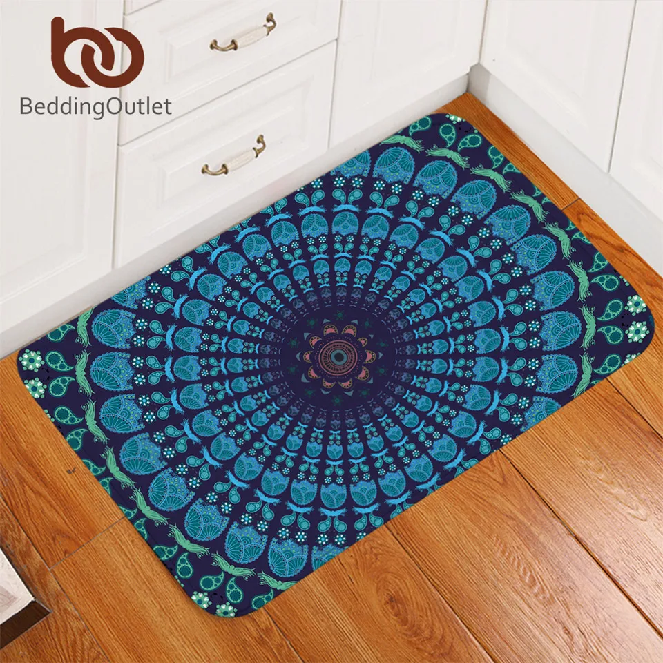 BeddingOutlet Мандала ковер Нескользящая мягкая Ванная комната ковролин Фиолетовый Синий Красный в богемном стиле Придверный коврик для улицы вход 50x80 см коврик