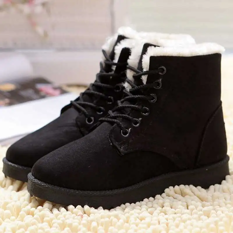 Модные теплые зимние ботинки Теплые женские ботильоны Bota Feminina Женская обувь Botte