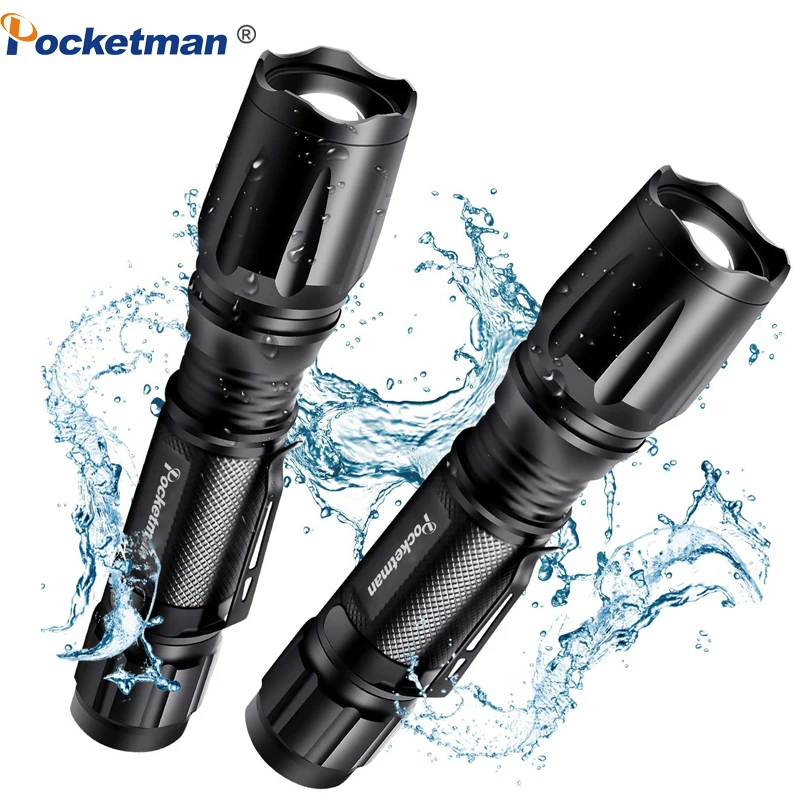 

Ultra-Bright Flashlight 6000LM XML-T6 linterna led torch Zoomable Portable 5 Light Modes Best High Lumen Camping, Outdoor