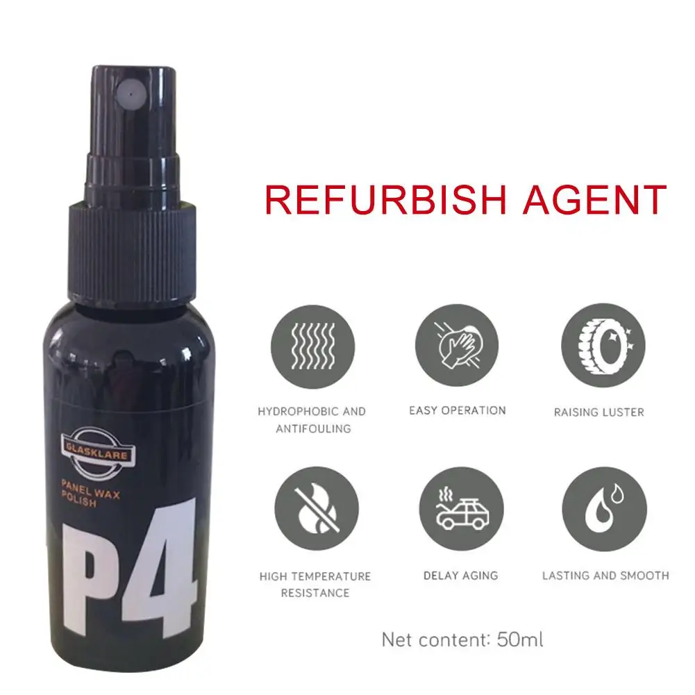 

50ml P4 Car Refurbished Agent Interior Leather Plastic Dashboard Polisher Care Maintenance Car Accessories Care Shoe Sofa Clean