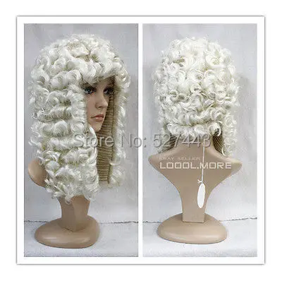 

Hot Sell H&y05568>>Light Blonde Judge Barrister Court Wig Fancy Dress Costume Cosplay wig
