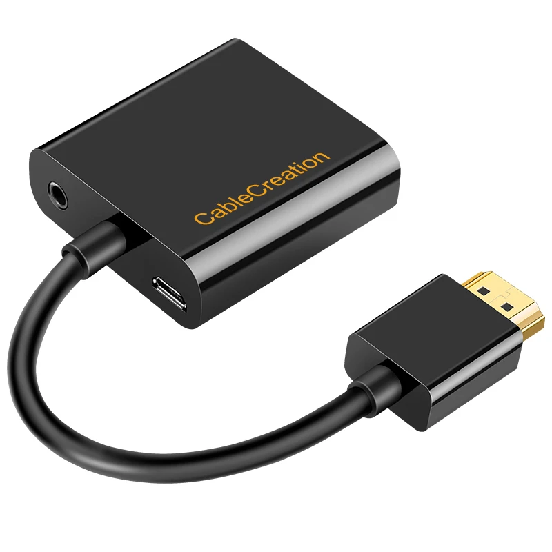 Переходник с HDMI на VGA папа Мама преобразователь цифрового сигнала в аналоговый