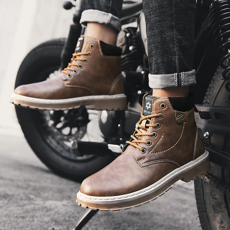 

2018 Ankle Boots Fashion High-Cut Winter Warm Work Safety Shoes Boots Men Winter Footwear For Men