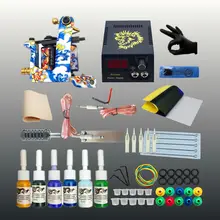 Стальная катушка машина с татуировкой и автоматом набор чернил lcd цифровой Электропитание для тату Набор для начинающих