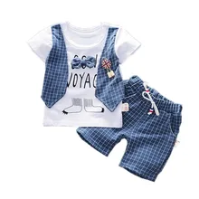 Summer Children Boys Girls Cotton Clothes Kids Bowknot T-Shirt Shorts 2pcs/Sets Toddler Fashion Clothing Sets Baby Tracksuits Summer Children Boys Girls Cotton Clothes Kids Bowknot T-Shirt Shorts 2pcs/Sets Toddler Fashion Clothing Sets Baby Tracksuits