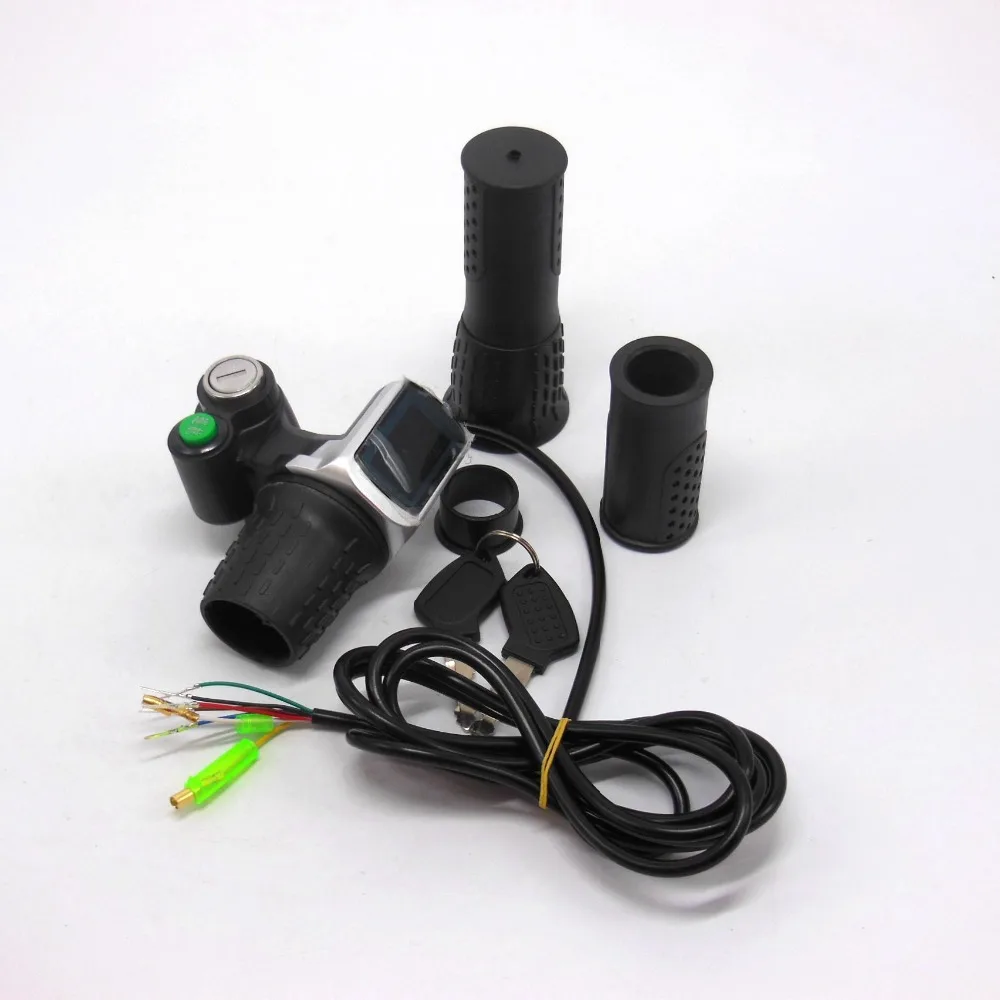 Best EVfitting new style Ignition half twist gas handle with battery status digital display 12V-80V Lithium battery Electric Bike Thr 2