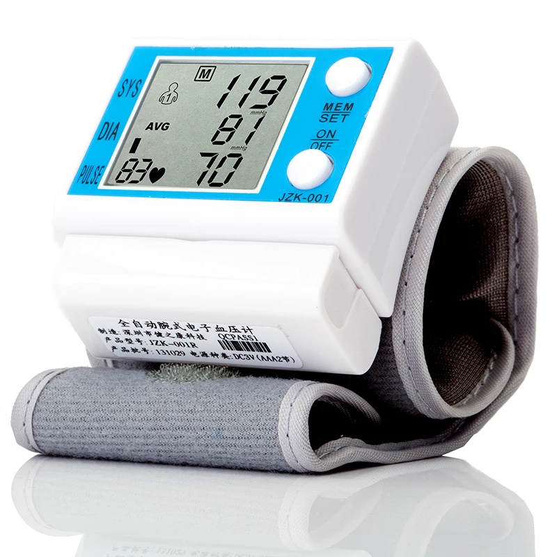 Бытовые наручные полностью автоматическая прецизионная медицина электронный монитор кровяного давления jzk-001 nonvoice