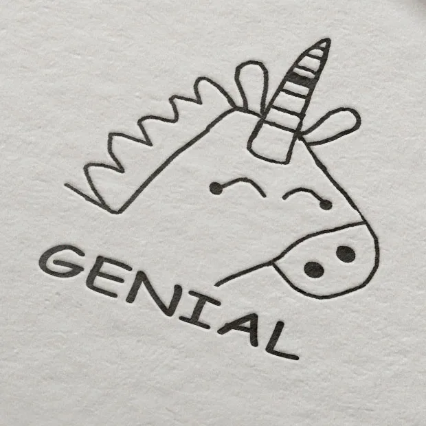 

Unicorn GENIAL Spanish Teacher grading self-inking stamp gift present School teacher homework stamp homework assessment grading