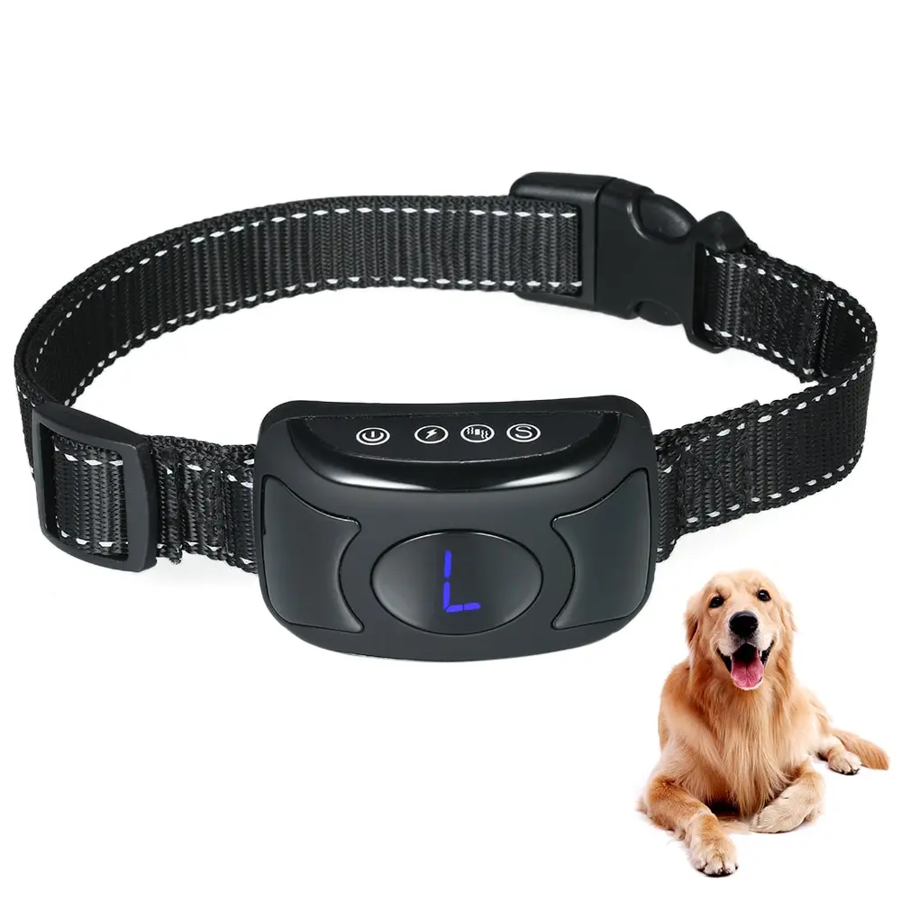 

Bark Collar Rechargeable Anti-Barking Collar with Beep/Vibration/Harmless Shock Modes Training Collar Device Supplies For Dog