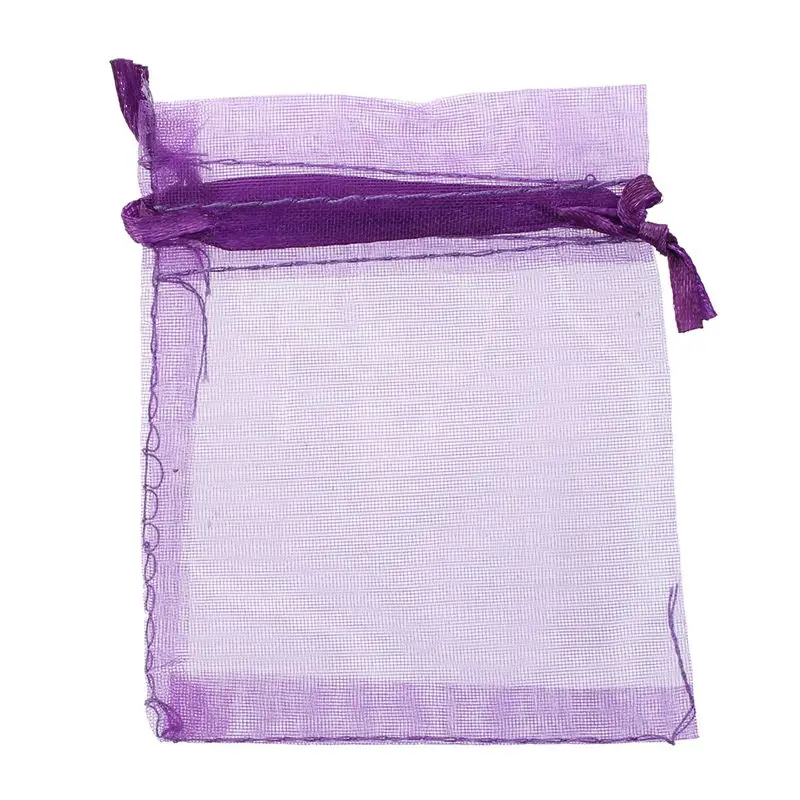 

10 pack Beautiful Dark Purple Organza Gift and Favour Bags 7cm x 9cm