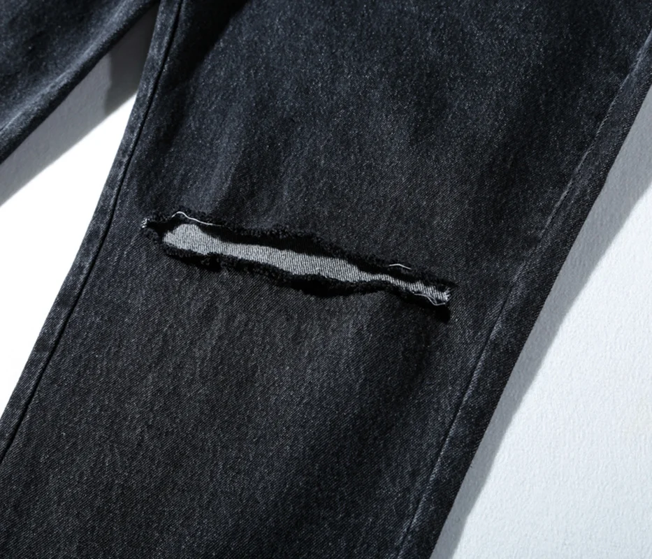 Vetements Jeans Men Women Make Streetwear Clothes Old Broken Skinny Jean Ripped Jeans for Men Homme 5
