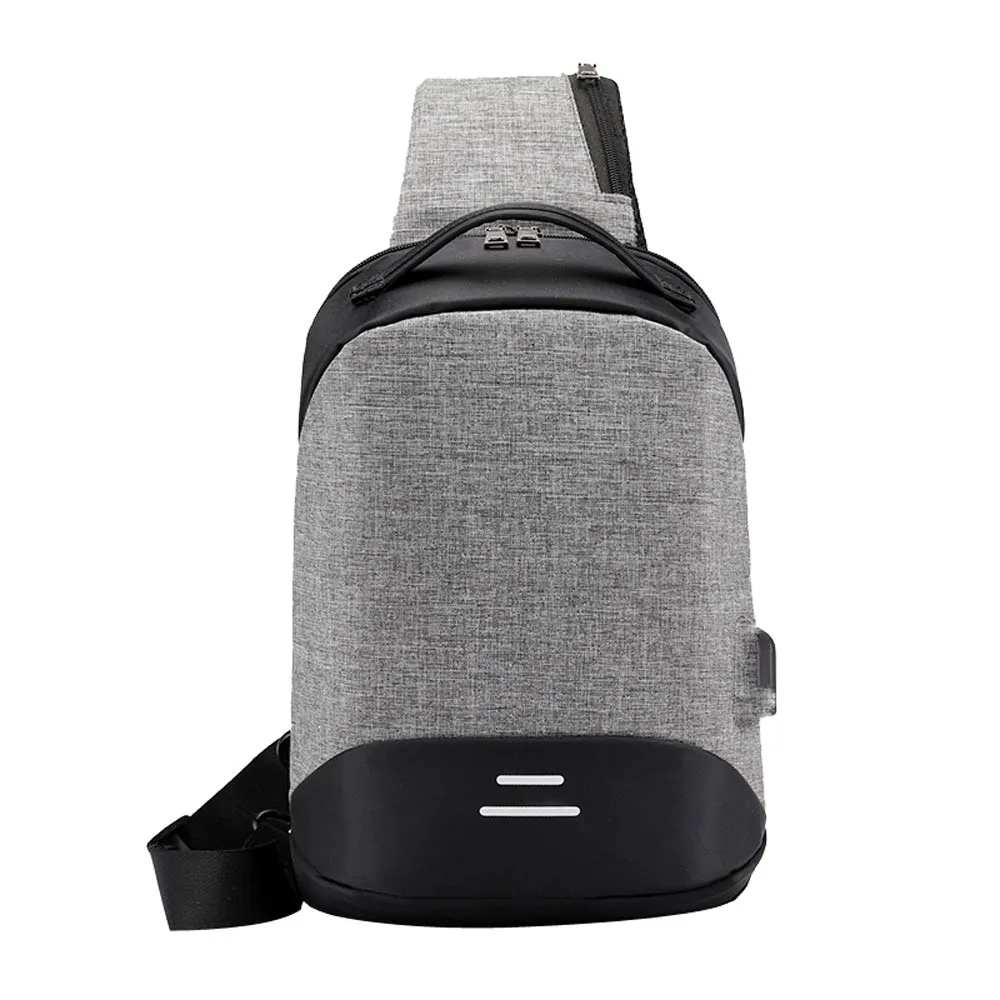SLeeper#401, новинка, Мужская Противоугонная USB сумка, нагрудная сумка, ткань Оксфорд, уличная сумка через плечо, сумка-мессенджер