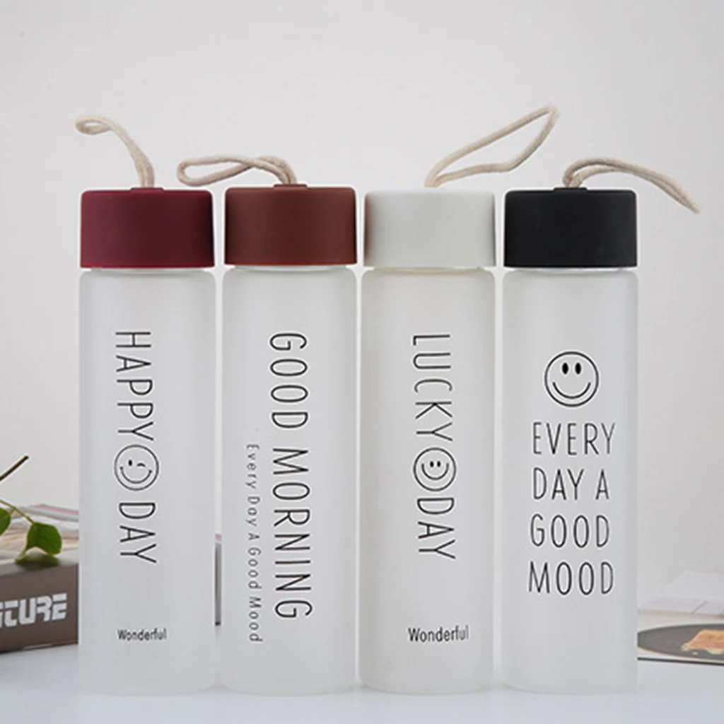 360 مللي فرك الزجاج المياه زجاجة الرياضة في الهواء الطلق المحمولة كوب ماء جولة مانعة للتسرب السفر حمل للمياه زجاجة Drinkware 360 مللي فرك الزجاج المياه زجاجة الرياضة في الهواء الطلق المحمولة كوب ماء جولة مانعة للتسرب السفر حمل للمياه زجاجة Drinkware