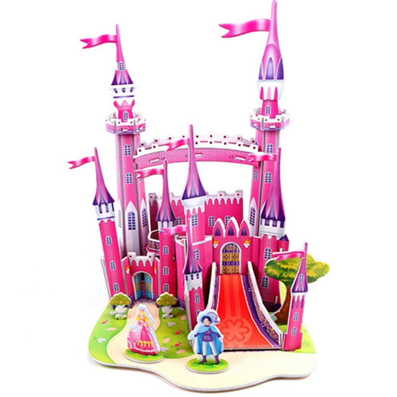 3D DIY Puzzle Castle Model Cartoon Children Toys for Less