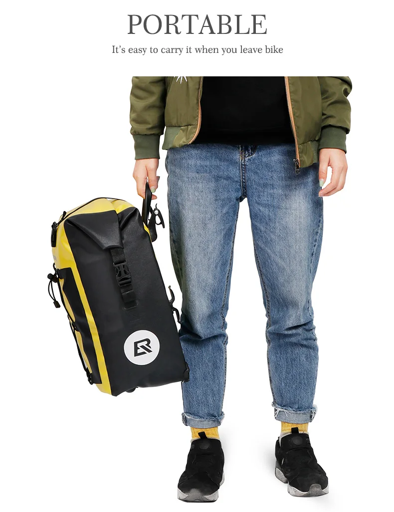 Excellent ROCKBROS Waterproof Bike Bag 27L Travel Cycling Bag Basket Bicycle Rear Rack Tail Seat Trunk Bags Pannier MTB Bike Accessories 5 Excellent ROCKBROS Waterproof Bike Bag 27L Travel Cycling Bag Basket Bicycle Rear Rack Tail Seat Trunk Bags Pannier MTB Bike Accessories 5
