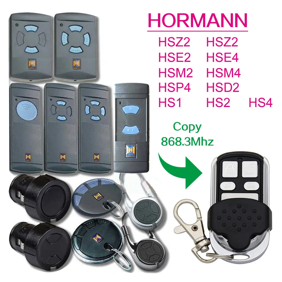 Hormann пульт дистанционного управления hsm2 hsm4 hs1 hs2 hs4 hse2 hsz1 hsz2 hsp4 hsp4-c 868 МГц rf universal |
