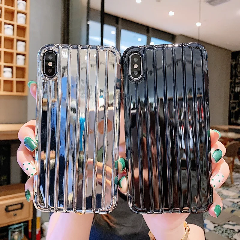 

Plating Phone Case For iPhone Xs Max Xr X 10 Silicone Soft Cover For iPhone 7 8 Plus 6 6s s Capa Fundas