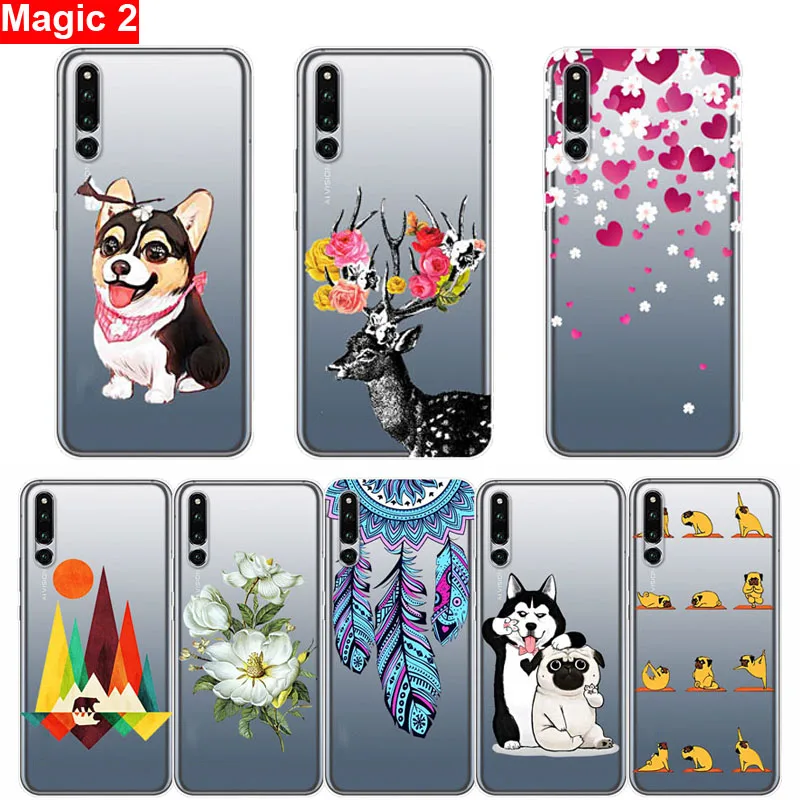 Coque For Huawei Honor Magic2 Cover Bumper Transparent Protective Back Slim Soft TPU Silicon Magic 2 Cases | Мобильные телефоны и