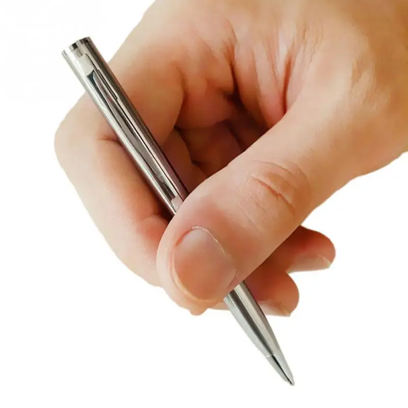 

1Pc Mini Metal Ballpoint Pen Rotating Pocket-size Pen Portable Ball Point Pen Small Oil Pen Exquisite Brief #17
