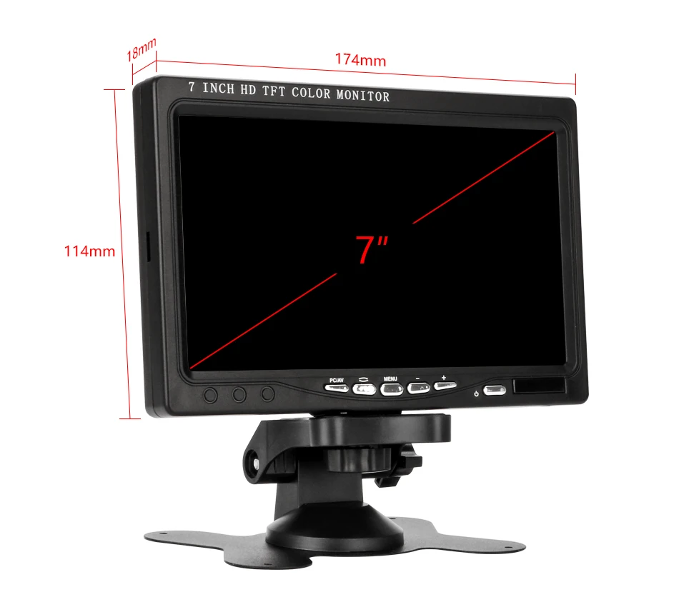 7 дюймов HD ips TFT lcd цветной многофункциональный автомобильный подголовник монитор заднего вида Поддержка HDMI VGA AV Беспроводная камера ночного видения для ПК