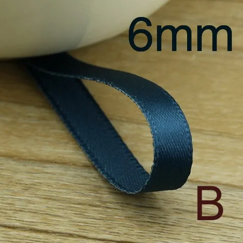 New 6mm Polyester Riband Single Face satin ribbons DIY hair accessories bowknot materials 10Mlot_9