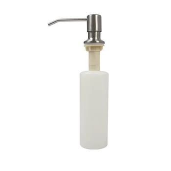 

Big capacity 350ml soap dispenser stainless steel brushed rotatable kitchen sink & bathroom liquid soap container ABS bottle