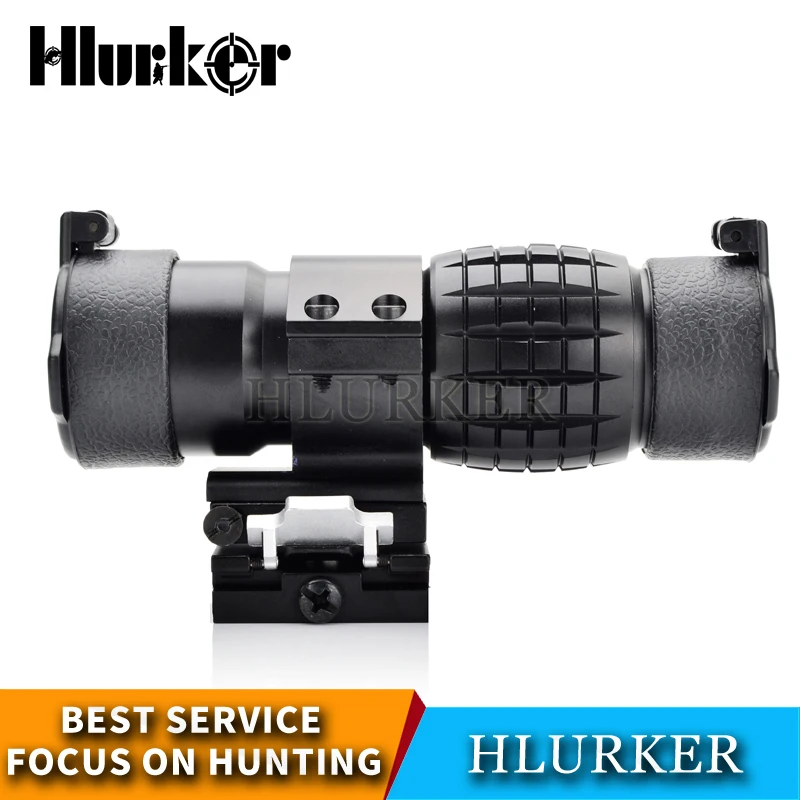 Online Militar Airsoft táctico 3x lupa para mirilla de rifle 3X30mm aumento de alcance enfoque ajustado con soporte Flip Up para caza CS juego