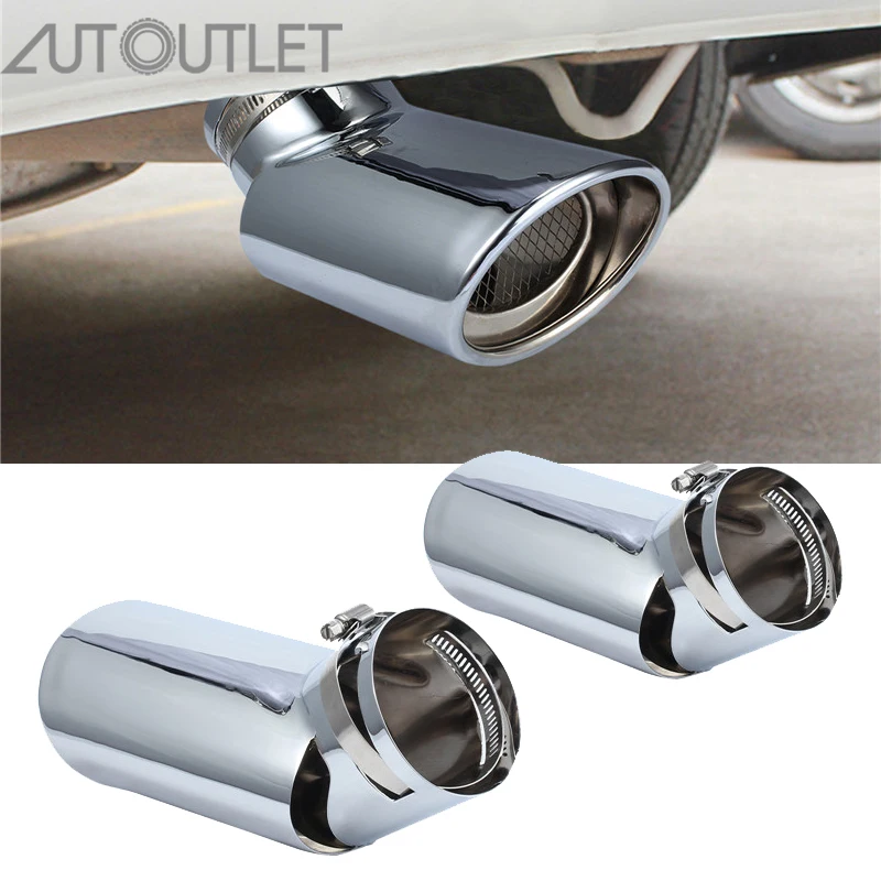 

AUTOUTLET for Dual Stainless Steel Universal Exhaust Tail Pipe Tip For Range Rover Vogue L322 Diesel Sport (05-10) Diesel