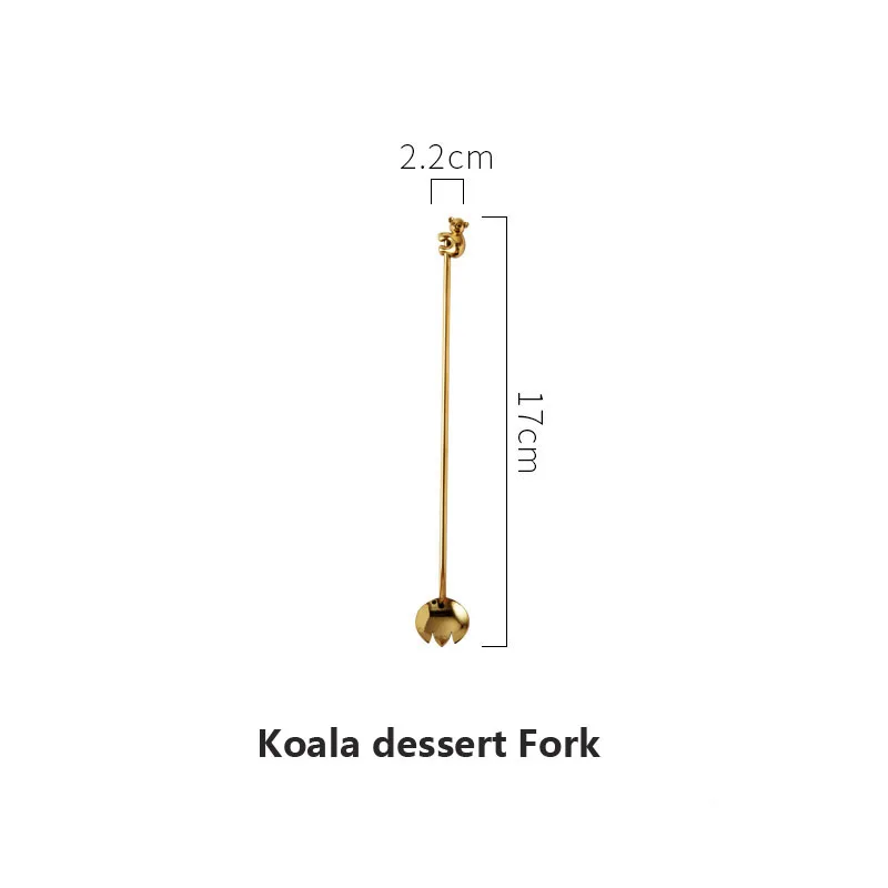 Роскошная 304 мини-ложка из нержавеющей стали, набор для мороженого, фруктов, десерта, ложка, чайная ложка, золотые кофейные ложки, столовые приборы - Цвет: Dessert fork 2pcs