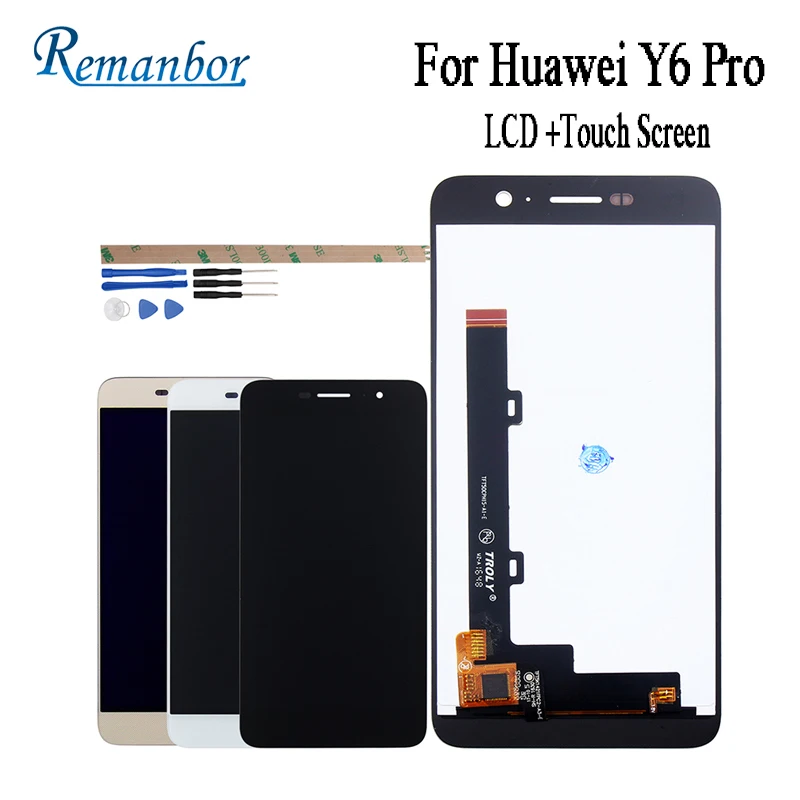 

Remanbor For Huawei Y6 Pro LCD Display And Touch Screen 5.0 Inch Assembly Repair Parts For Huawei Y6 Pro With Tools And Adhesive